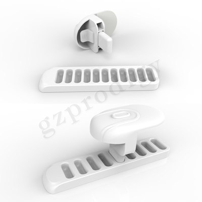 OEM বলিষ্ঠ শিশুর নিরাপত্তা লক ABS উপাদান সাদা রঙ 156x53x68.5mm
