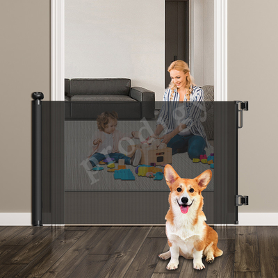 কাস্টম লোগো Mesh retractable নিরাপত্তা দরজা গেট ভাঁজ শিশুর নিরাপত্তা গেট জন্য সিঁড়ি